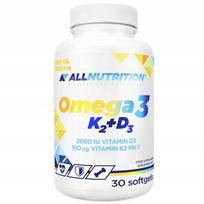 Maisto papildas ALLNUTRITION Omega 3 K2 D3, 30 kapsulių