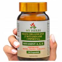 Maisto papildas Organic Selenium Bio Herbs su vitaminais A, C, E, piperinu, 100 kapsulių