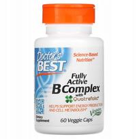 Maisto papildas Doctor's Best vitaminų B kompleksas, 60 kaps. be cukraus