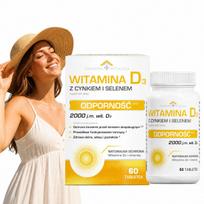Maisto papildas VITAMIN D3 Zinc Selenium, 60 tablečių, 2000 IU