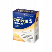 Maisto papildas Omega 3 + Vitaminas D3 4000 iš lanolino, 60 kapsulių, Xenico Pharma