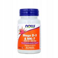 Maisto papildas NOW FOODS D3 K2 MK-7, 60 kaps.