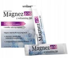 Maisto papildas MAGNESIUM 400 su vitaminu B, Vitadiet, 14 paketėlių