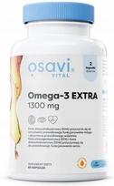 Maisto papildas Osavi OMEGA-3 EXTRA VITA 1300mg, citrinų skonio, 60 minkštų kapsulių