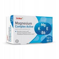 Maisto papildas Dr. Max Magnesium Complex Active 60, su kaliu, magniu, B6 ir E vitaminu