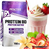 Išrūgų baltymų milteliai ProActive 80 braškių ir vanilės, 700 g