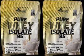 Išrūgų izoliatas OLIMP PURE WHEY ISOLATE 95, vanilės, 2x600g (1200g)