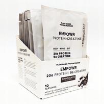Daržovių baltymų šokolado skonio milteliai su kreatinu ir probiotikais EMPOWR 10x36 g