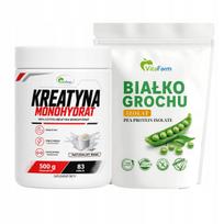 Žirnių baltymų izoliatas 500g, kreatino monohidratas 500g