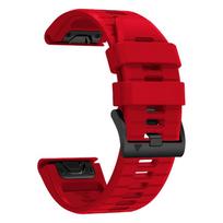 Watch Strap For Garmin Fenix 7X 7 6 6X Pro 5X 5 Plus Epix Pro 2 965 955 Watchband Bracelet Quickfit 26mm 22mm Silicone Wristband Quickfit 22mm raudona