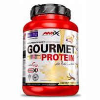 Baltyminiai milteliai Gourmet Protein 1000g, baltojo šokolado ir braškių skonis