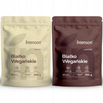 Baltyminiai milteliai Intenson Vegan Protein, šokolado ir vanilės, 1,8 kg (2 x 900 g)