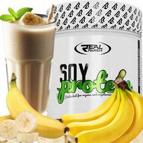 Sojų baltymų milteliai Real Pharm SOY PROTEIN 600g, banana