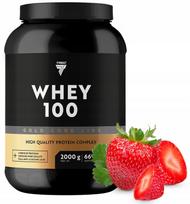 Išrūgų baltymai Trec Whey 100 GOLD 2000g, braškių, WPC WPI WPH