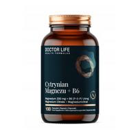 Maisto papildas DOCTOR LIFE Magnesium citrate + vitamin B6, 100 kapsulių