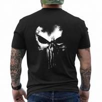 Marvel Punisher Vintage Shaded Skull Chest Logo T-Shirt M black