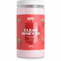 Išrūgų baltymų izoliatas KFD Clear Whey 90 420g, braškių skonio