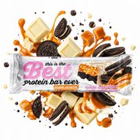 Baltyminis batonėlis Real Pharm Best Protein Bar 50g be cukraus, baltasis šokoladas