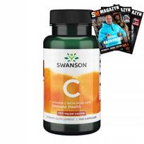 Maisto papildas Swanson Vitamin C500 su erškėtrožių ekstraktu, 100 kapsulių