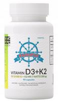 Maisto papildas Navigator vitaminas D3 10000 TV, vitaminas K2 MK-7, 90 kapsulių