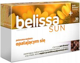 Beta-karoteno maisto papildas Belissa Sun, 30 tablečių