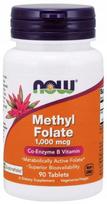 Vitaminas B metilfolatas folio rūgštis NOW FOODS, 90 tablečių