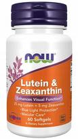 Maisto papildas NOW Foods LUTEIN 25mg ZEAXANTHIN 5mg su calendula, 60 kaps.