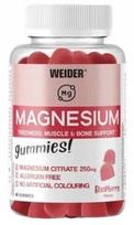 Maisto papildas Weider MAGNESIUM guminukai su aviečių skoniu, 48 vnt.