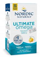 Maisto papildas NORDIC NATURALS Ultimate Omega XTRA 60 kapsulių, citrinų skonio