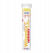 Vitamino C 1000 mg putojančios tabletės Vitter Blue FORTE, 20 vnt.