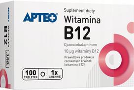 Vitaminas B12 10 µg 100 tabletės Apteo
