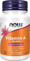 Vitaminai NOW Foods Vitamin A 25 000 TV, 100 kaps.