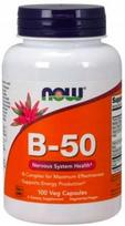 Maisto papildas NOW FOODS B-50, B grupės vitaminų kompleksas, 100 kaps.
