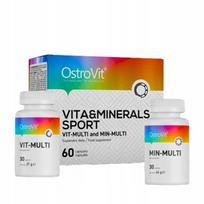 Maisto papildas OstroVit VITA & MINERALS SPORT 60 kapsulių, vitaminas C, dilgėlė, ašvaganda