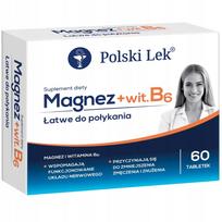Maisto papildas POLSKI LEK Magnesium + vitamin B6, 60 tablečių