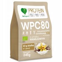 Išrūgų baltymai WPC 80 vaniliniai, be cukraus, 345 g, BeOrganic