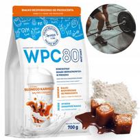 Išrūgų baltymų koncentratas WPC80, sūrios karamelės skonio, 700g, SPOMLEK
