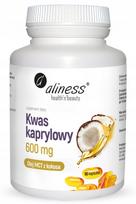 Maisto papildas Aliness CAPRYLIC ACID (60% C8) 600 mg kokosų MCT aliejus, 90 kaps.