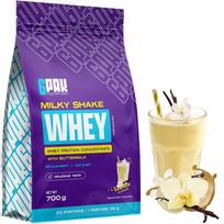 Išrūgų baltymai MILKY SHAKE WHEY 700g skanios vanilės su pasukomis WPC 80