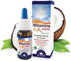 Maisto papildas Dr. Jacob's Vitamin D3 + K2 Forte 20 ml, 640 porcijų