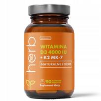 Vitaminas D3 4000 IU + K2 MK-7 90 augalinių kapsulių
