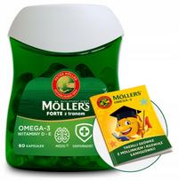 Maisto papildas OMEGA-3 MÖLLER'S Forte su žuvų taukais, vitaminais D3 ir E, 60 vnt.