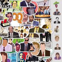 10/30/50pcs Classic TV Series The Office Cartoon Stickers for Kid Toy DIY Stationery Suitcase Luggage Car Cool Decoration Decals gray