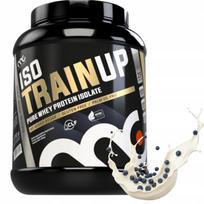 Izoliacinis baltyminis gėrimas MUSCLE CLINIC ISOTRAINUP 750g su maskarponės ir mėlynių skoniu + plakiklis