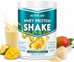 Baltyminis kokteilis ACTIVLAB Whey Protein Shake Slim & Fit mango ananasų, 350 g