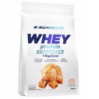 Išrūgų baltymų ir kolageno milteliai ALLNUTRITION Whey Protein Collagen + Digezyme 700g sūdyto karamelės skonio