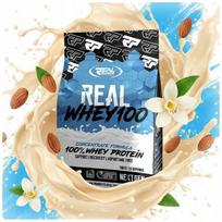 Proteino milteliai Real Pharm Whey 700 g, vanilės ir migdolų skonio