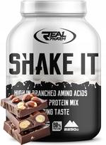 Baltyminiai milteliai REAL PHARM SHAKE IT 2250G, šokolado ir riešutų skonio, 80% baltymų, 7 frakcijos