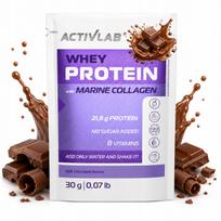Baltyminiai milteliai Activlab Whey Protein Marine Collagen su kolagenu plaukams