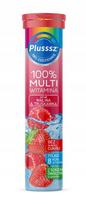 Multivitaminai PLUSSSZ 100% su avietėmis ir braškėmis, 20 tabl.